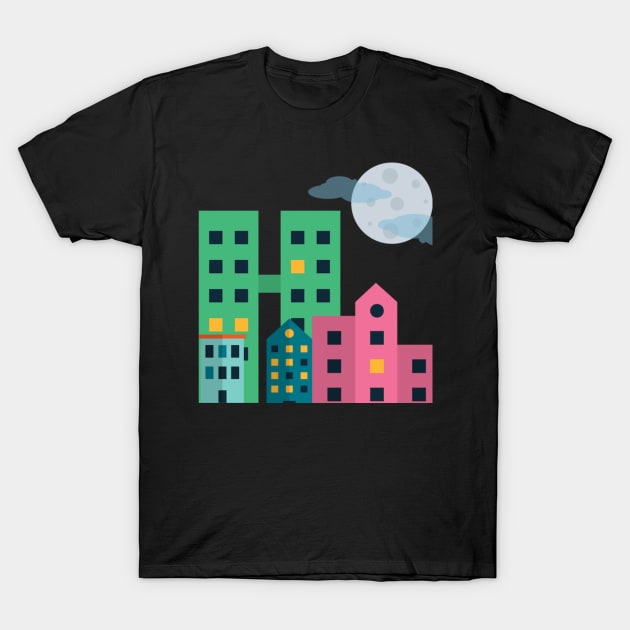 Night Metropolis T-Shirt by Denvertrooper